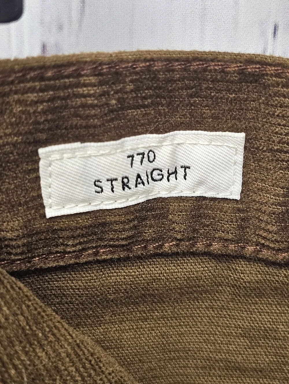 J.Crew 770 Straight Corduroy Pants Men's Size 34x34 Brown Corduroy Trousers